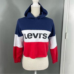 Levi’s || Slightly Cropped Logo Hoodie Size Girls L